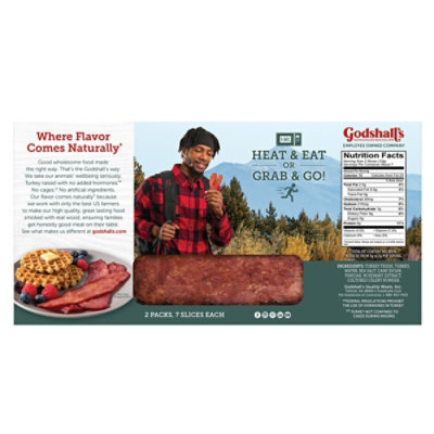 Godshalls Fully Cooked Turkey Bacon Sliced - 3 Oz - Image 5