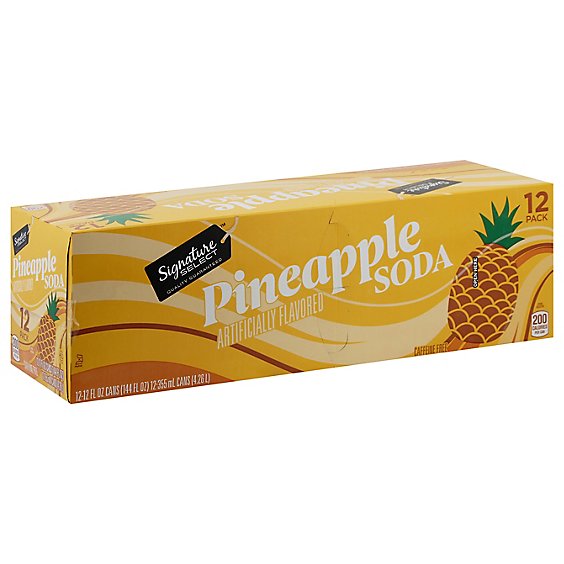 Signature Select Soda Pineapple Fridge Pack - 12-12 Fl. Oz.