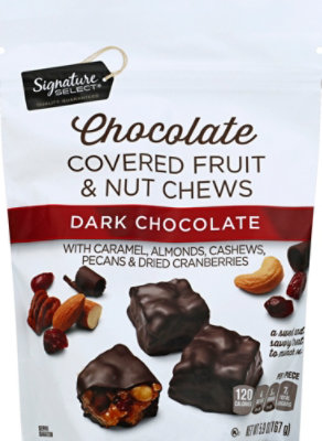 Signature SELECT Fruit & Nut Chews Dark Chocolate - 5.9 Oz - Image 2