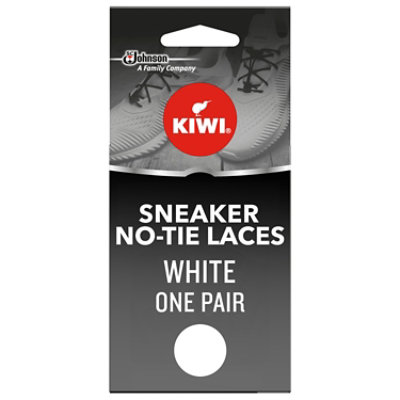 Kiwi One Size Fits All No Tie White Shoe Laces Pair - Each - Image 2