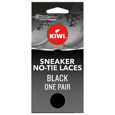 Kiwi One Size Fits All Black Sneaker No Tie Shoe Laces Pair - Each - Image 2