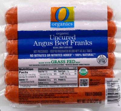 O Organics Franks Beef Uncured Grass Fed - 12 Oz - Image 2