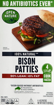 Open Nature Bison Hamburger Patties - 16 Oz. - Image 2