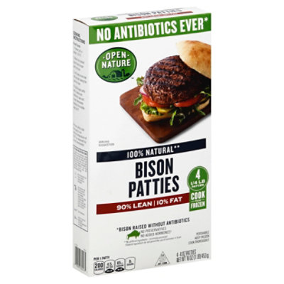 Open Nature Bison Hamburger Patties - 16 Oz. - Image 1