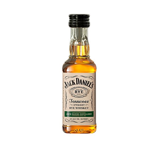 Jack Daniels Tennessee Rye Whiskey 90 Proof Bottle - 50 Ml