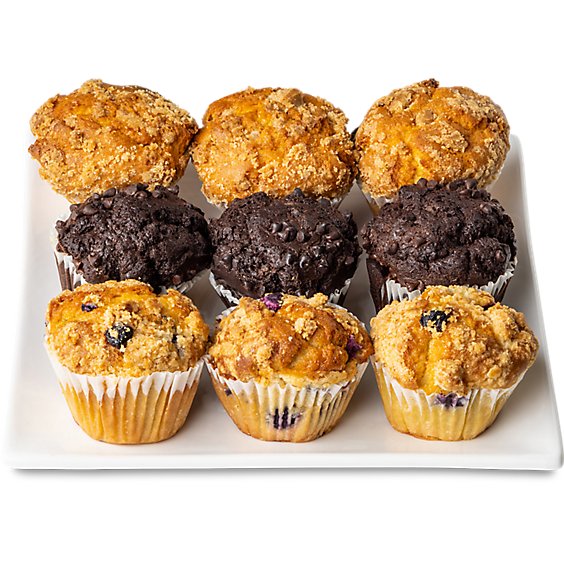Bakery Assorted Variety Muffins 9 Count - Each