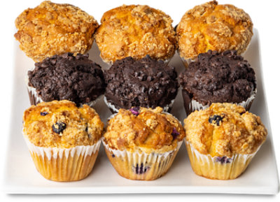 Bakery Assorted Variety Muffins 9 Count - Each