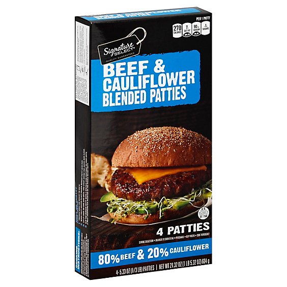Signature Select Patties Beef & Cauliflower - 21.32 Oz