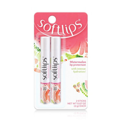 Softlips Lip Balm Watermelon Flavored - 2 - 0.07 Oz - Image 1