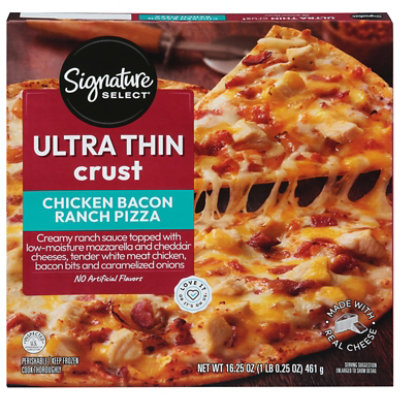 Signature SELECT Chicken Bacon Ranch Thin Crust Frozen Pizza - 16.25 Oz - Image 3