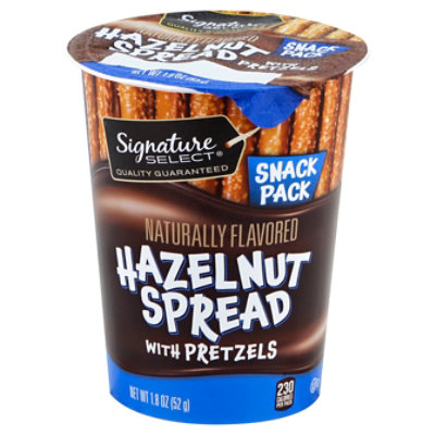 Signature SELECT Spread Hazelnut With Pretzels Snack Pack 1.8 Oz