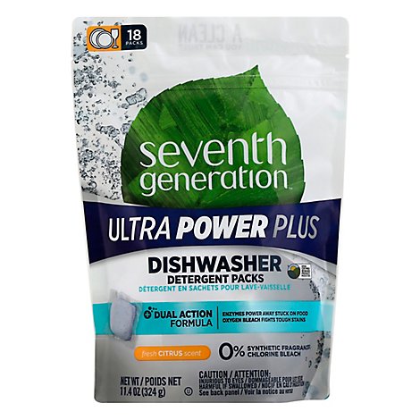 Seventh Generation Automatic Dish Packs Ultra Pwr - 18 Count