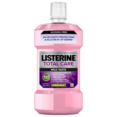 Listerine Total Care Fresh Mint Zero Alcohol Mouthwash - 500 Ml - Image 1