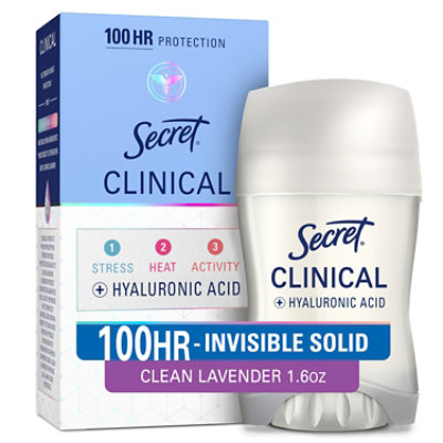 Secret Clinical Strength Invisible Solid Antiperspirant Deodorant Clean Lavender - 1.6 Oz - Image 1