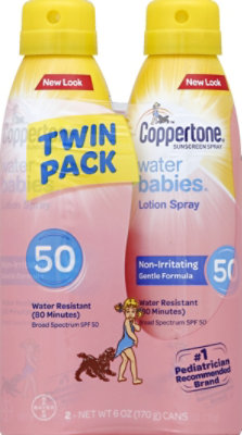 Coppertone Water Babies Lotion Spray SPF 50 - 2-6 Fl. Oz. - Image 2