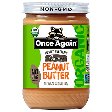 Once Again Peanut Butter American Classic Creamy No Stir - 16 Oz - Image 1