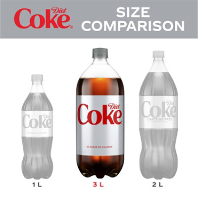 Coca-Cola Diet Coke Soda Bottle - 3 Liter - Image 3