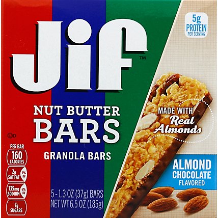 Jif Almond Chocolate Granola Bar - 5-1.3 Oz - Image 2