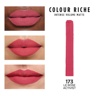 L'Oreal Paris Colour Riche Le Rose Activist Intense Volume Matte Lipstick - 0.06 Oz - Image 3