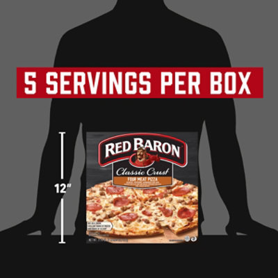 Red Baron Pizza Classic Crust Four Meat - 21.95 Oz - Image 3