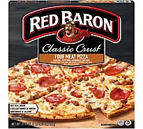 Red Baron Pizza Classic Crust Four Meat - 21.95 Oz