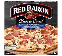Red Baron Pizza Classic Crust Sausage & Pepperoni - 20.6 Oz