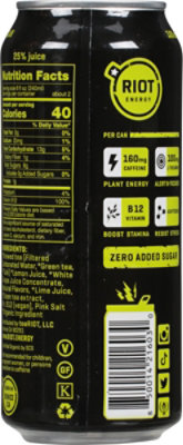 Riot Energy Drink Citrus Lime - 16 Fl. Oz. - Image 6