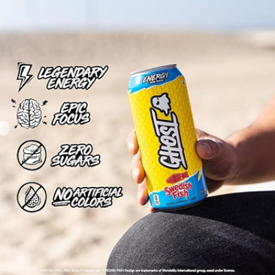 Ghost Swedish Fish Zero Sugar Energy Drink - 16 Fl. Oz. - Image 5