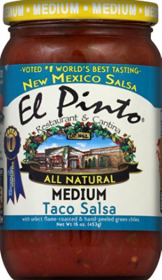 El Pinto All Natural Medium Taco Salsa Jar - 16 Oz - Image 2