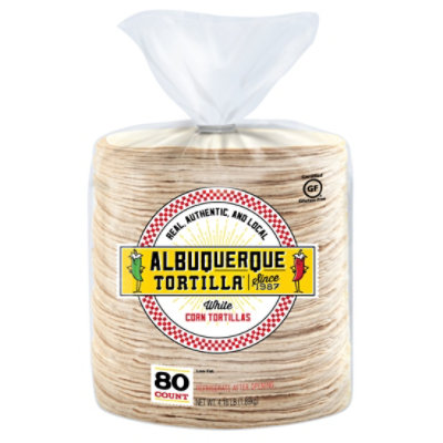Albuquerque White Corn Tortillas - 80 Count - Image 1