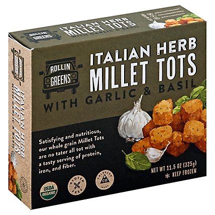 RollinGreens Millet Tots Italian Herb With Garlic & Basil - 11.5 Oz - Image 1