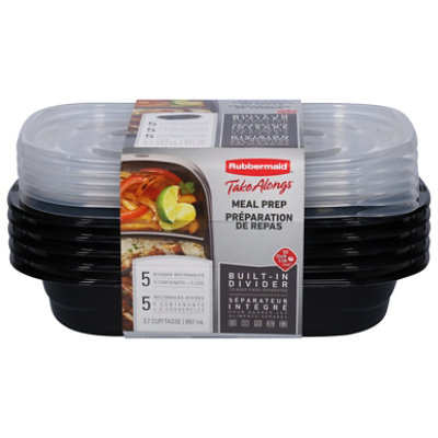 Rubbermaid Take Alongs Container Meal Prep Built In Divider - 10 Count