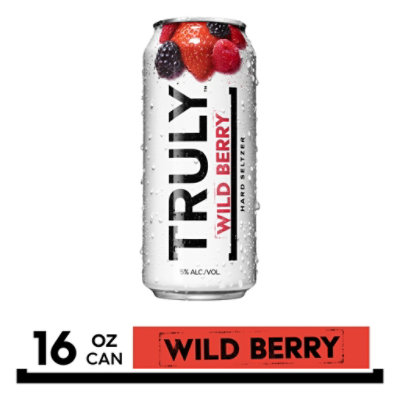 Truly Hard Seltzer Spiked & Sparkling Water Wild Berry 5% ABV Can - 16 Fl. Oz.