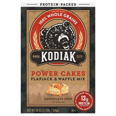 Kodiak Chocolate Chip Flapjack & Waffle Mix Box - 18 Oz - Image 2