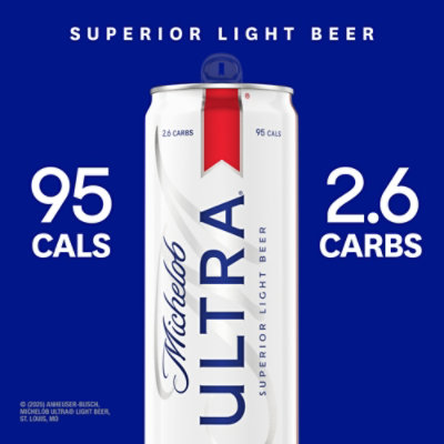 Michelob ULTRA Superior Light American Lager Beer in Cans - 6 - 16 Fl. Oz. - Image 2