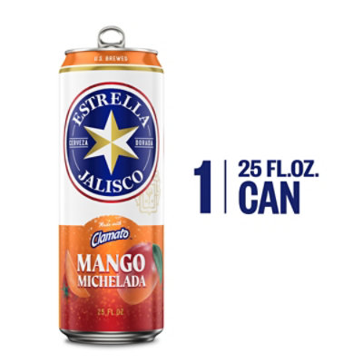 Estrella Jalisco Mango Michelada Beer Can - 25 Fl. Oz. - Image 1