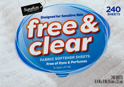 Signature SELECT Fabric Softener Sheets Free & Clear - 240 Count - Image 2