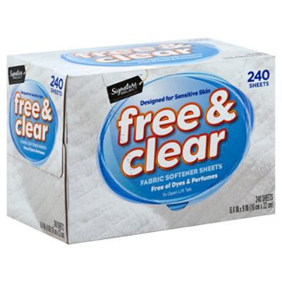 Signature SELECT Fabric Softener Sheets Free & Clear - 240 Count - Image 1