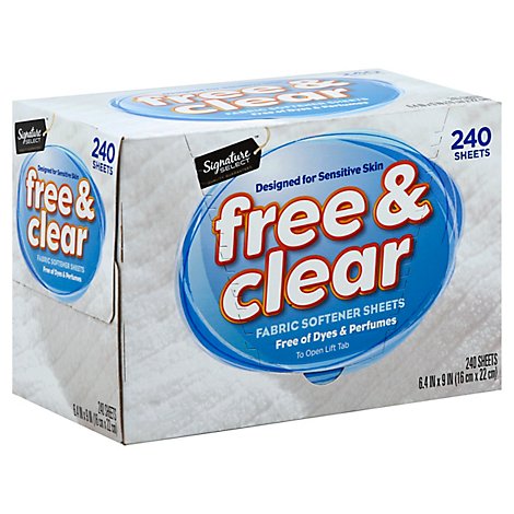 Signature SELECT Fabric Softener Sheets Free & Clear - 240 Count