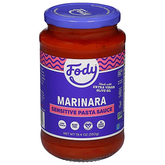 FODY Pasta Sauce Low Fodmap Marinara - 19.4 Oz