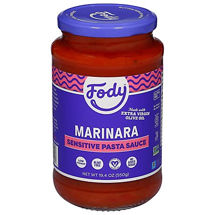 FODY Pasta Sauce Low Fodmap Marinara - 19.4 Oz - Image 1