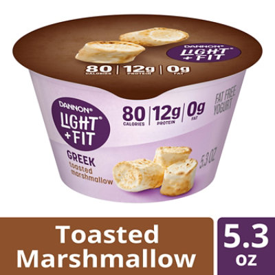 Light + Fit Greek Toasted Marshmallow Vanilla Nonfat Gluten Free Yogurt - 5.3 Oz - Image 1