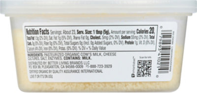 O Organics Cheese Parmesan Grated Aged 10 Months - 4 Oz - Image 5