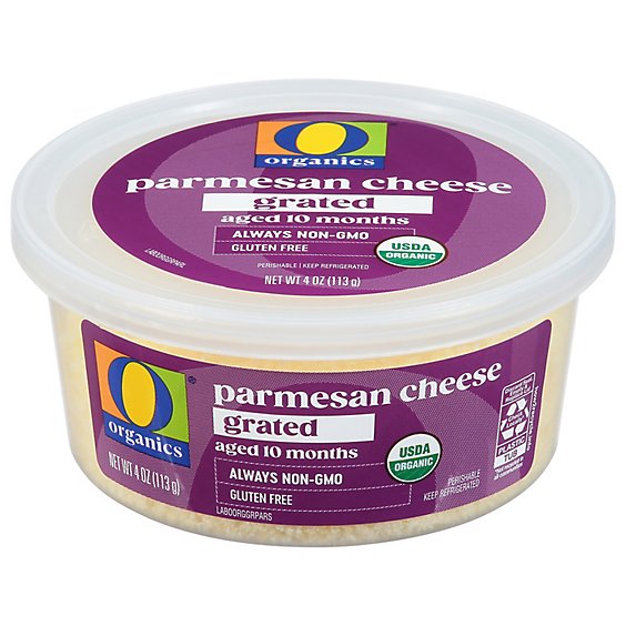 O Organics Organic Cheese Parmesan Grated Aged 10 Months - 4 Oz