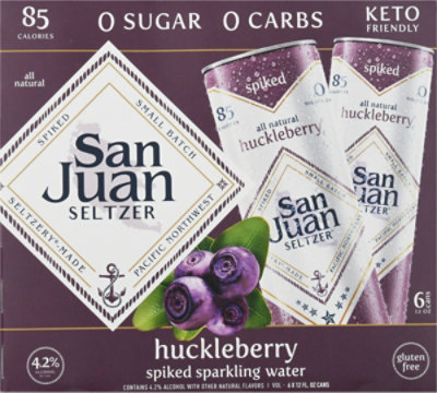 San Juan Seltzer Huckleberry In Cans - 6-12 Fl. Oz. - Image 6