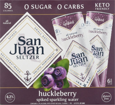 San Juan Seltzer Huckleberry In Cans - 6-12 Fl. Oz. - Image 2