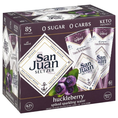 San Juan Seltzer Huckleberry In Cans - 6-12 Fl. Oz. - Image 1