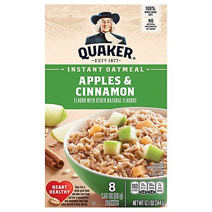 Quaker Instant Oatmeal Apple And Cinnamon - 12.1 Oz - Image 3