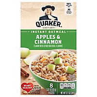 Quaker Instant Oatmeal Apple And Cinnamon - 12.1 Oz - Image 1