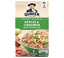 Quaker Instant Oatmeal Apple And Cinnamon - 12.1 Oz